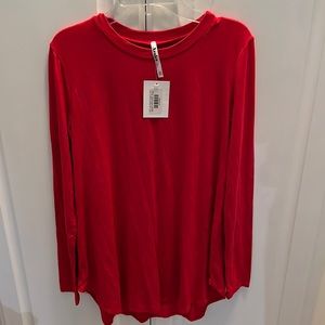 NWT Azules Red Long Sleeve Layering Tunic